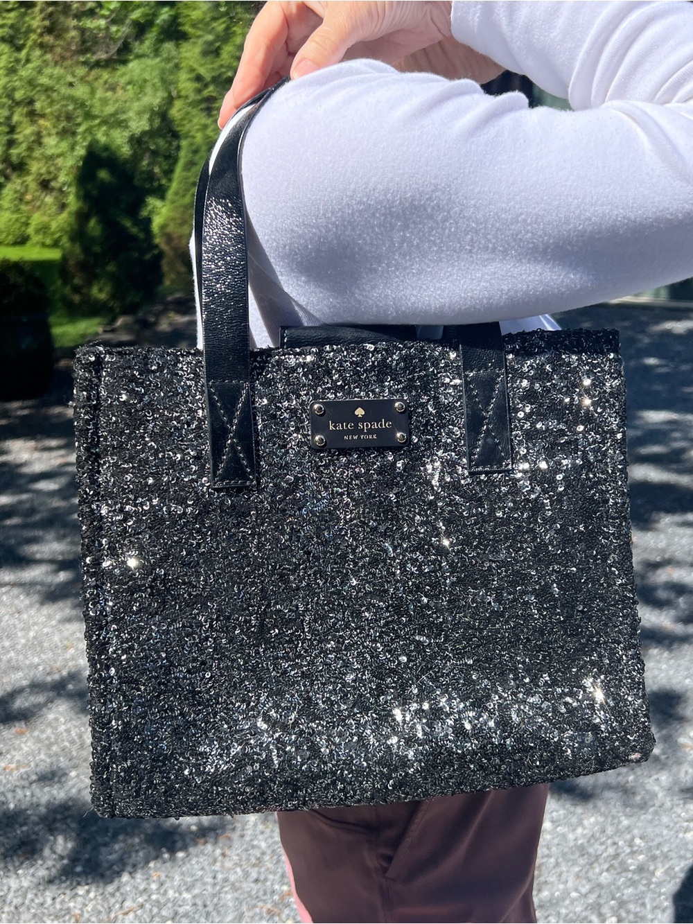 kate spade Black Glitter Tote Bag - Picture 2 of 5